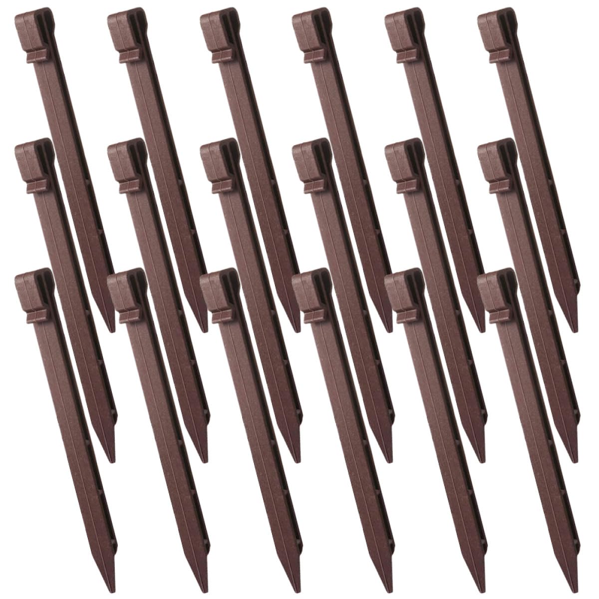 Lot de 30 Piquets de Jardin en Plastique pour Ancrage de Bâches et Tentes, Résistants et Faciles à Utiliser pour Potager et Agriculture