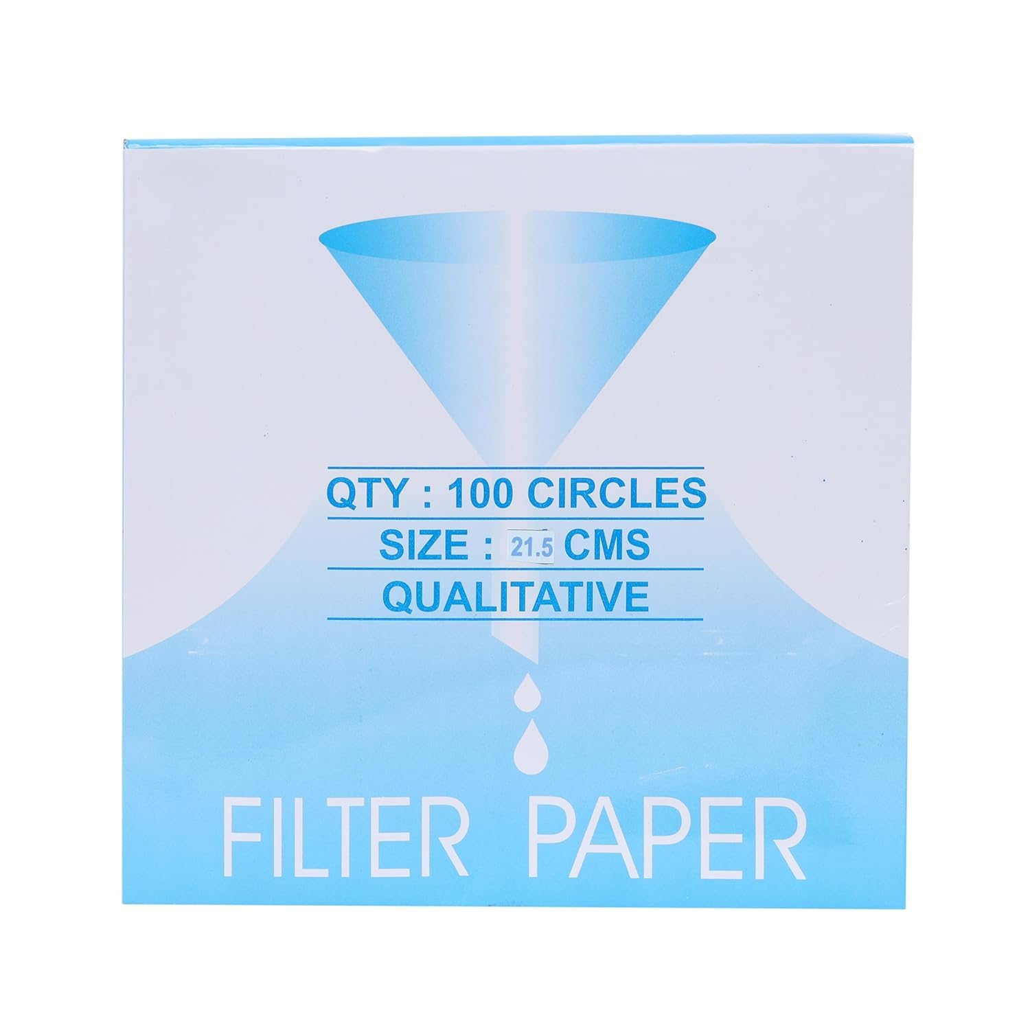 WKM Lab-Grade Filter Paper 21.5cm Pack of 100 – 8–10 Micron Retention Cellulose Paper for Chemistry, Filtration, Research Labs & Educational Science Experiments-image-47
