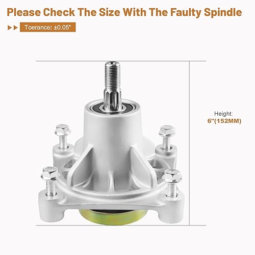 Miniatura 2 de HKPARTS Conjunto de husillo 604214 para 931741 931881 931899 931998US 932004US 52" Deck Hustler Raptor Limited