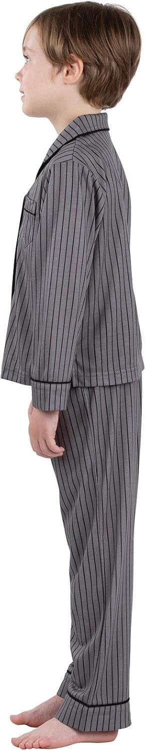 PajamaGram Pajamas for Kids - Kids Long Sleeve Button Down Pajamas with Pants - Image 3