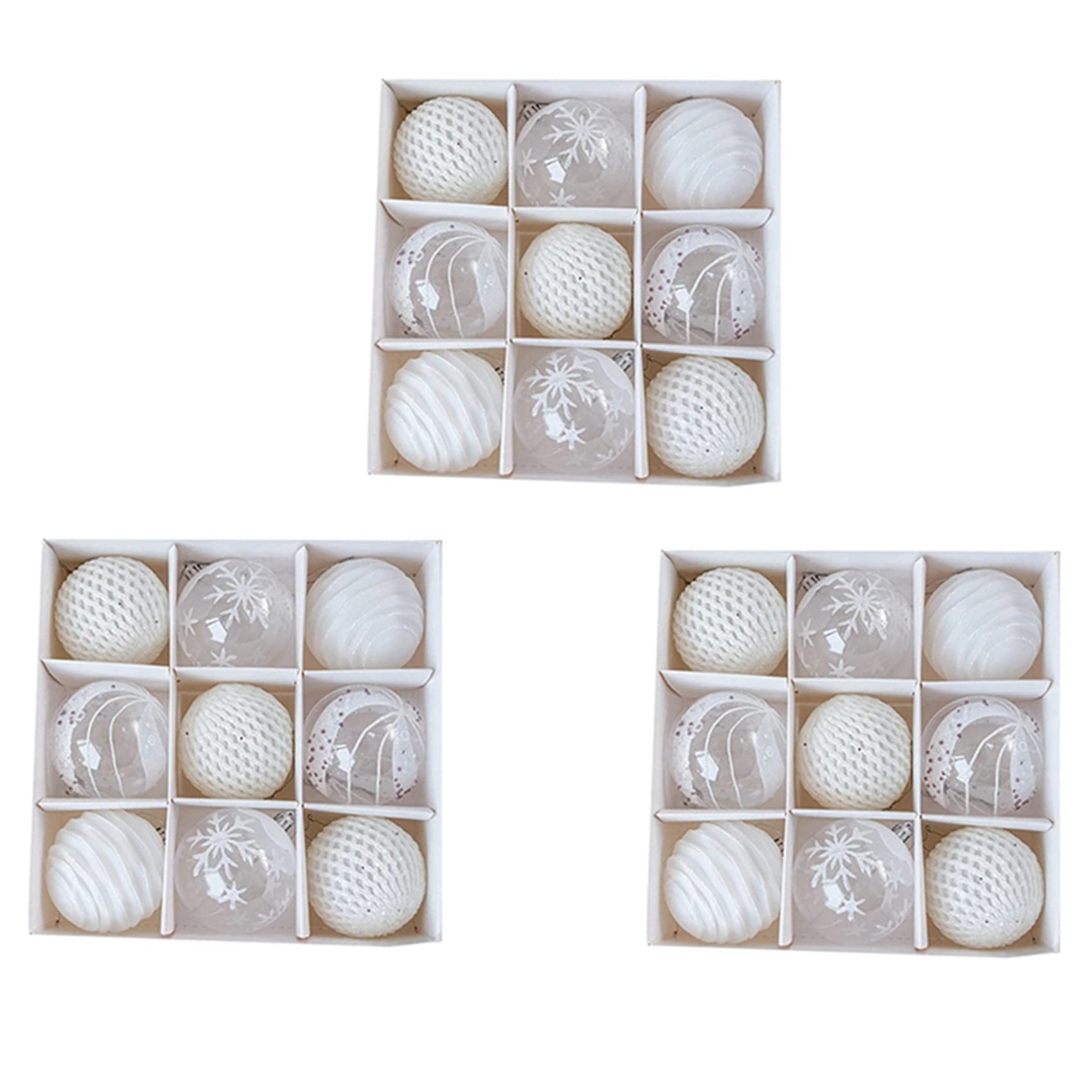 Hndhbfgrt 3X Christmas Ball Baubles Decorations Balls Xmas Party Hanging Ornaments Christmas Decorations for New Year-B