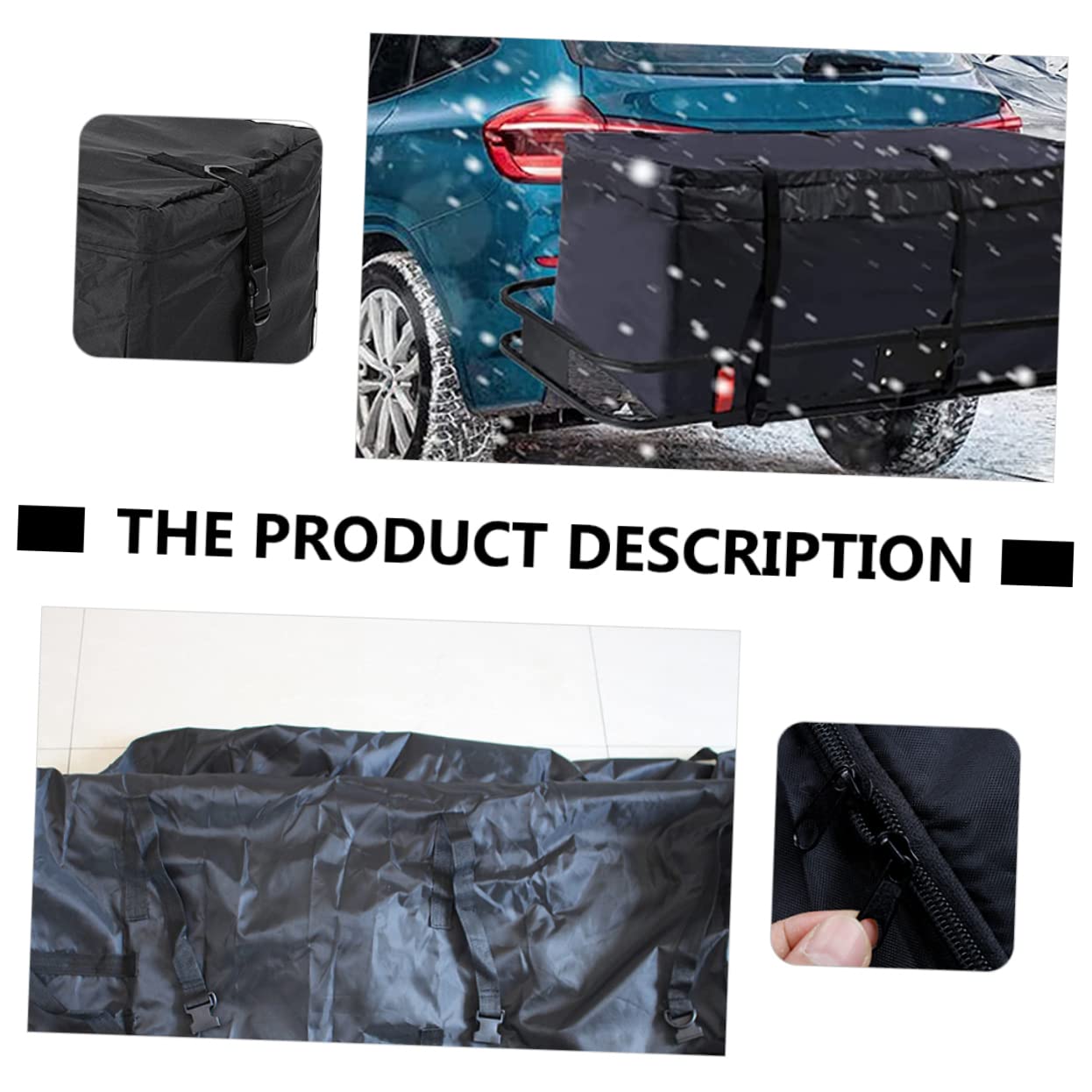 iplusmile 11 Kubikfuß Dachgepäcktasche Auto aus 600D Oxford Stoff mit Faltbarkeit für Reisen
