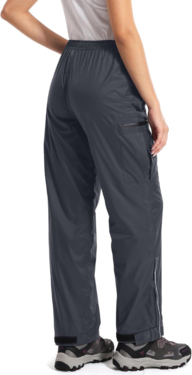 Women's Rain Pants Waterproof Hiking Pants Windproof Lightweight Over Pants Outdoor for Golf Fishing Cycling #2089 - Image 2