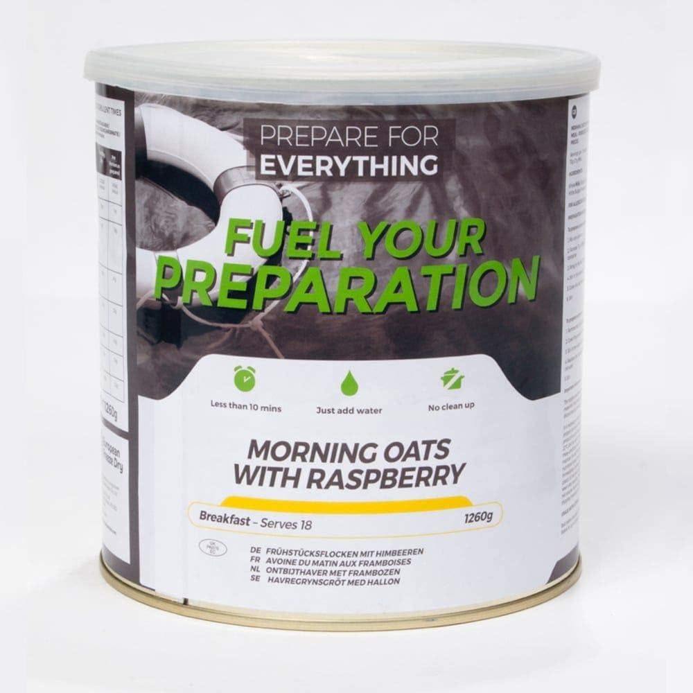 Fuel Your Preparation – Hafer mit Himbeerstücken – 15 Portionen – 25 Jahre Haltbarkeit