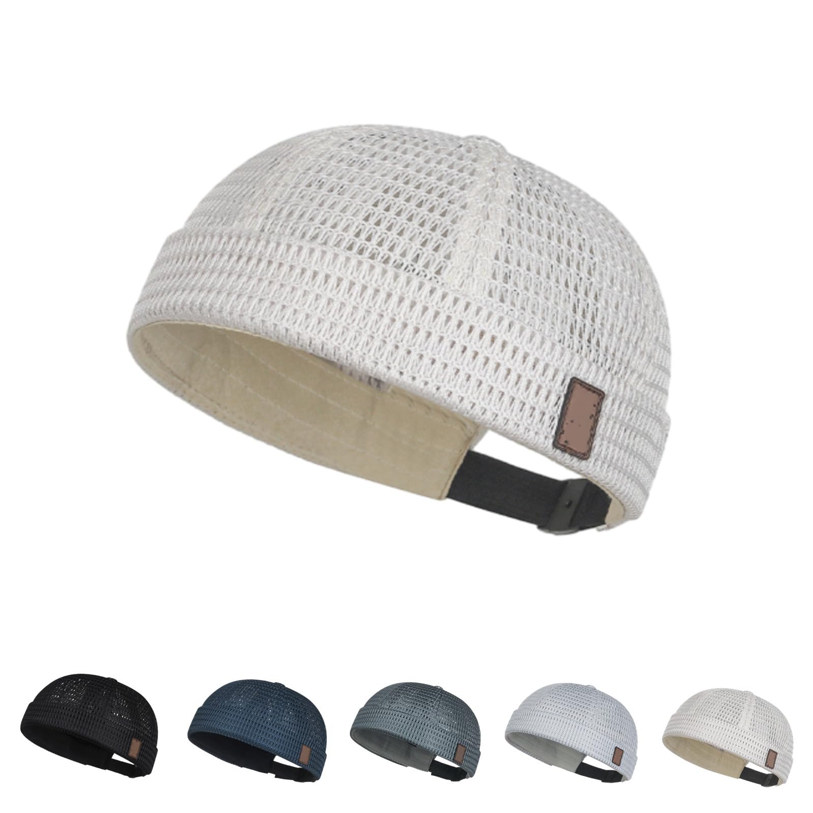 Tyiiplus Hat, Men's Breathable Brimless Docker Hat – Lightweight Mesh Skull Cap for Summer Outdoor Wear — view 8