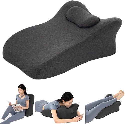 Almohada de espalda para cama sentada, almohada de lectura vertical, soporte de espalda, cojín de boca abajo, alivio del dolor de cuello, piernas,
