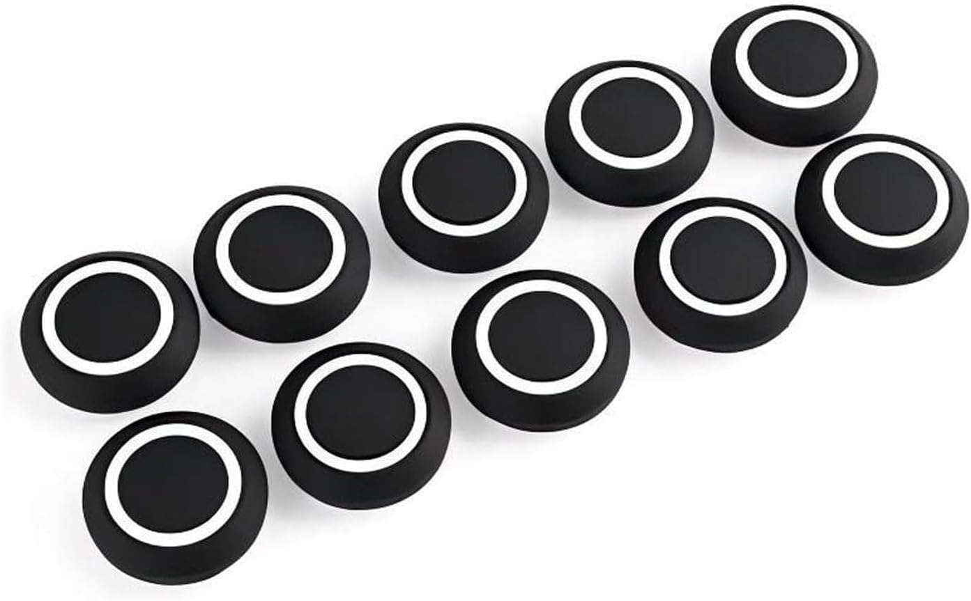 10 PCS Car Bumper Rubber Stickers, Body Rubber Scratch Guard Stickers, Self-Adhesive DIY Bumper Circular Protector Decals, Universal for Most Cars (Black)