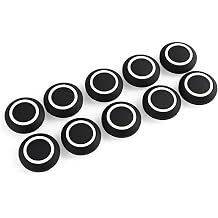 10 PCS Car Bumper Rubber Stickers, Body Rubber Scratch Guard Stickers, Self-Adhesive DIY Bumper Circular Protector Decals, Universal for Most Cars Black