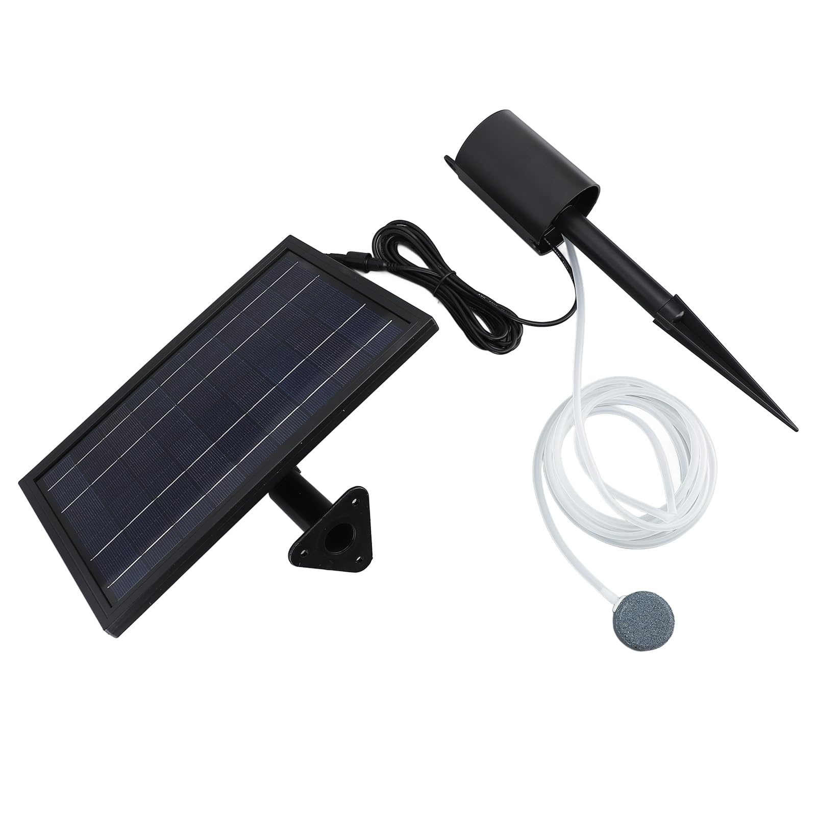 RIZGHWOY Bomba de Aire Impermeable con Energía Solar con Clasificación IP64, Panel Solar de 10 V y 8 W, Perfecta para Propietarios de Acuarios y Estanques de Peces Pequeños