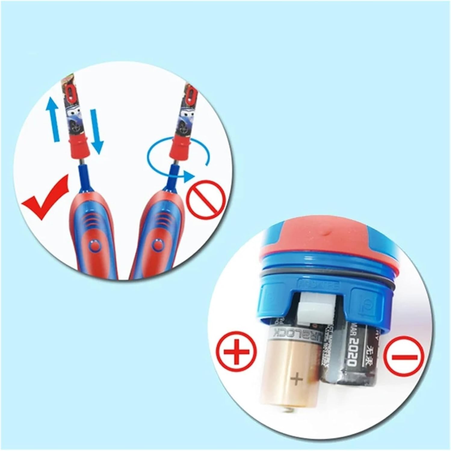 Electric Toothbrush Children Rotary Teeth Brush Soft Bristles 2Min Timer Waterproof Battery Powered for 3-12 Ages，Compatible with Oral B DB5510K(DB5510K Car)