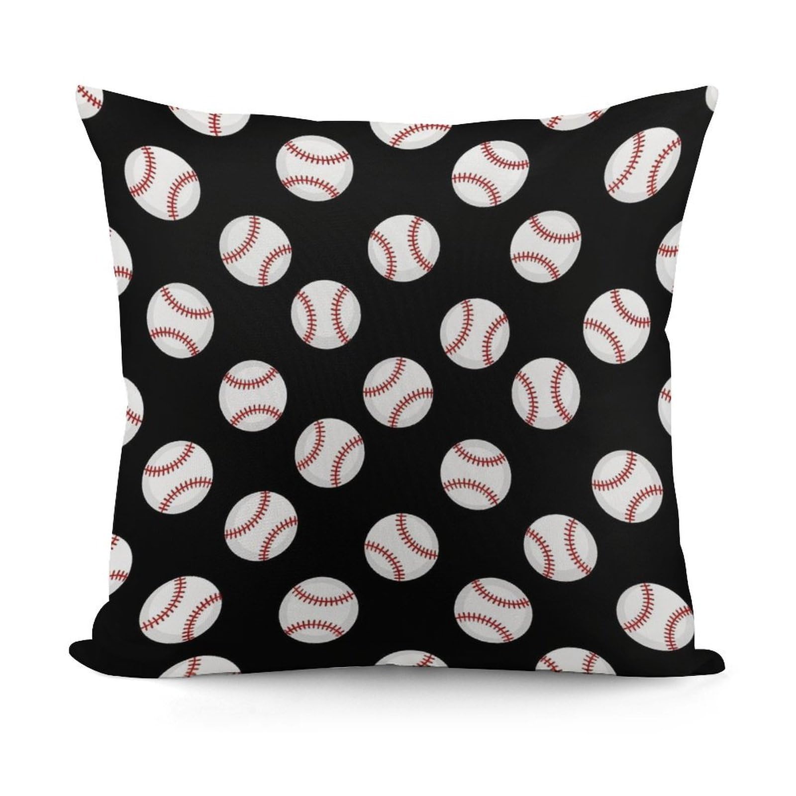 Smazdfxx Picture(318) Softffy Black White Dots Baseballs Cushion Covers Throw Pillow Cover Modern Home Decor For Sofa Bedroom Pillow Shell