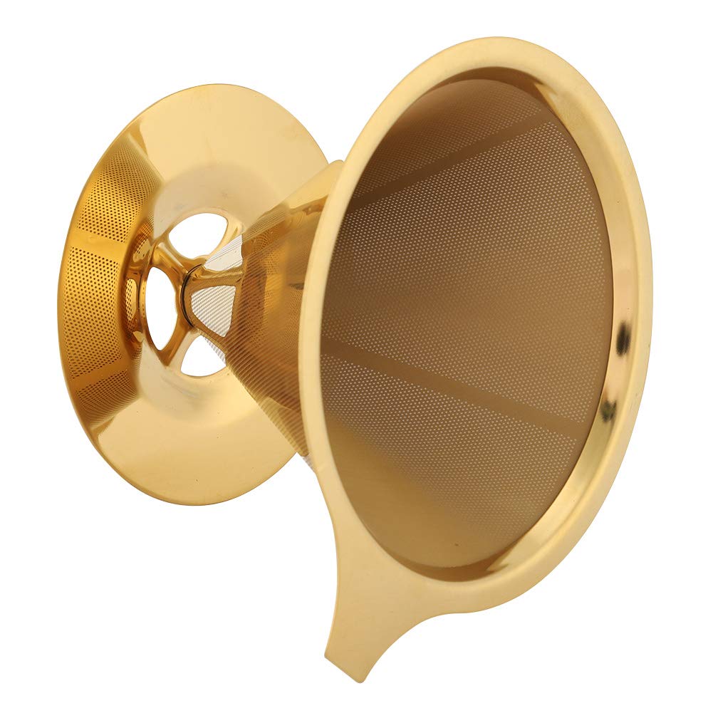MUALROUS Filtro per Miele In Acciaio Inox Doppio Filtro Per Miele Con Supporto Stabile