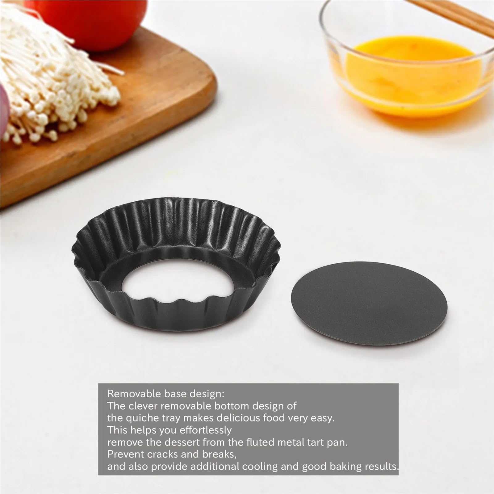 Paquet de 12 moules à tarte aux œufs de 3 pouces