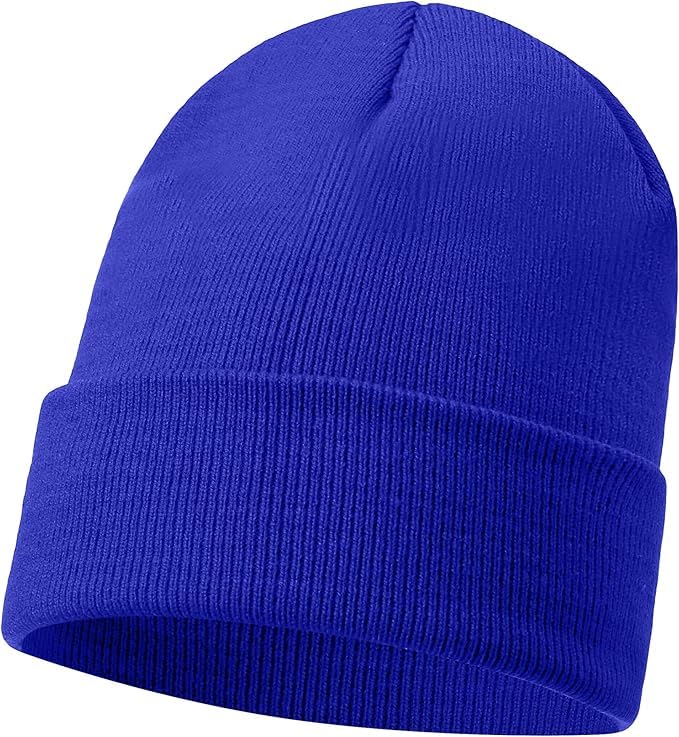 reshmenaWomen's Knit Beanie Hat Stretchy Soft Wooly Beanie, Thick Warm Thermal Knitted Cuffed Skull Cap Womens Beanie hat, Thermal Wooly Skull Cap for Girls Knitted Beanie Hat