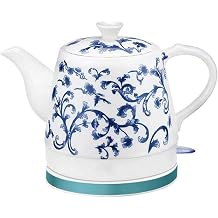 Ceramic Electric Kettle Automatic Power Off Fast Boiling Chinese Vintage and Porcelain Style 1.2L Water Fast Boiling for Tea Coffee Soup Oatmeal