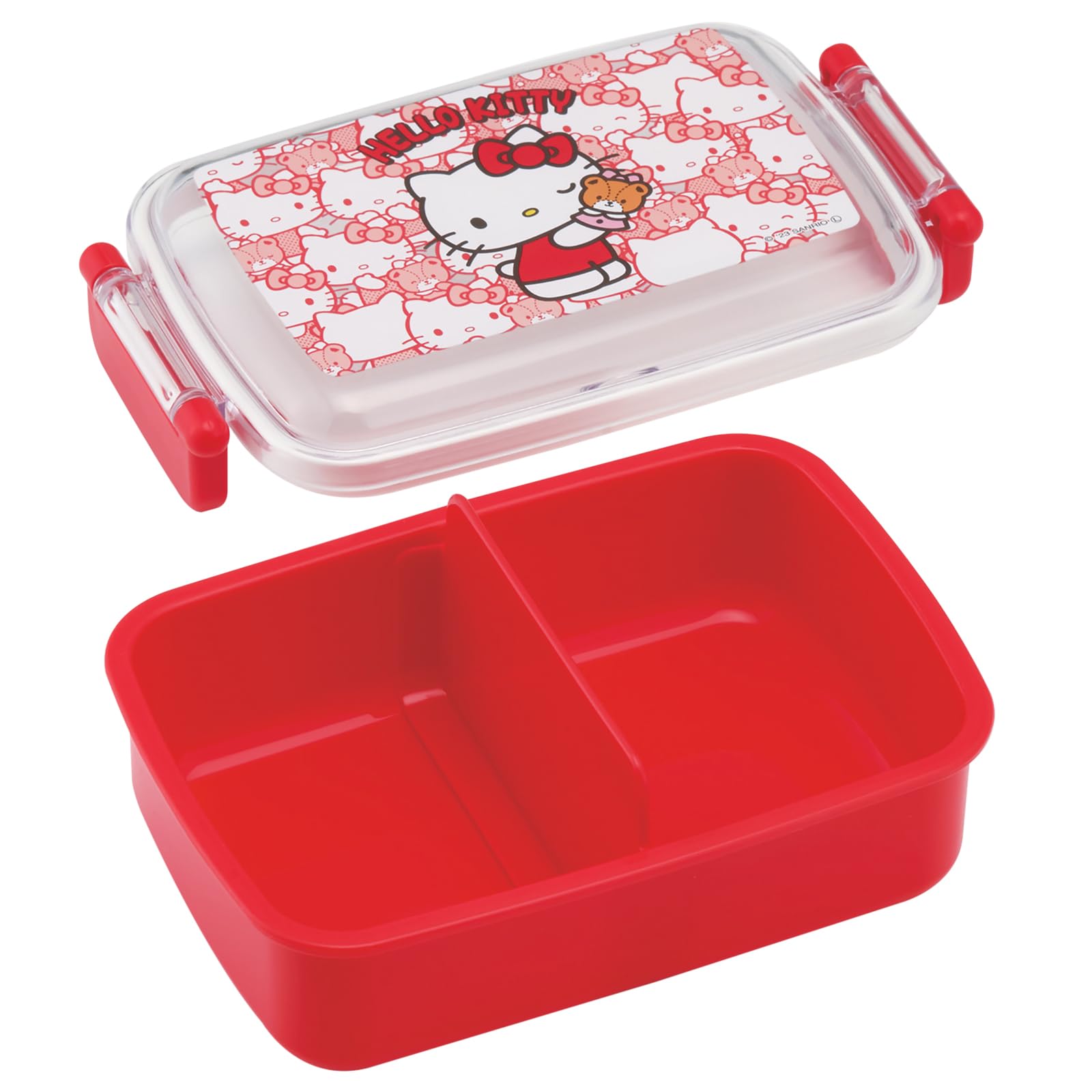 Skater Hello Kitty Bento Lunch Box 15.22oz - Cute Lunch Carrier with Secure 2-Point Locking Lid - Authentic Japanese Design - Durable, Microwave and Dishwasher Safe