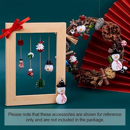 Vista 120 de Cheriswelry 46 cuentas de Navidad para árbol de Navidad, muñeco de nieve, guantes de hombre de jengibre, medias de cuentas surtidas, manualidades