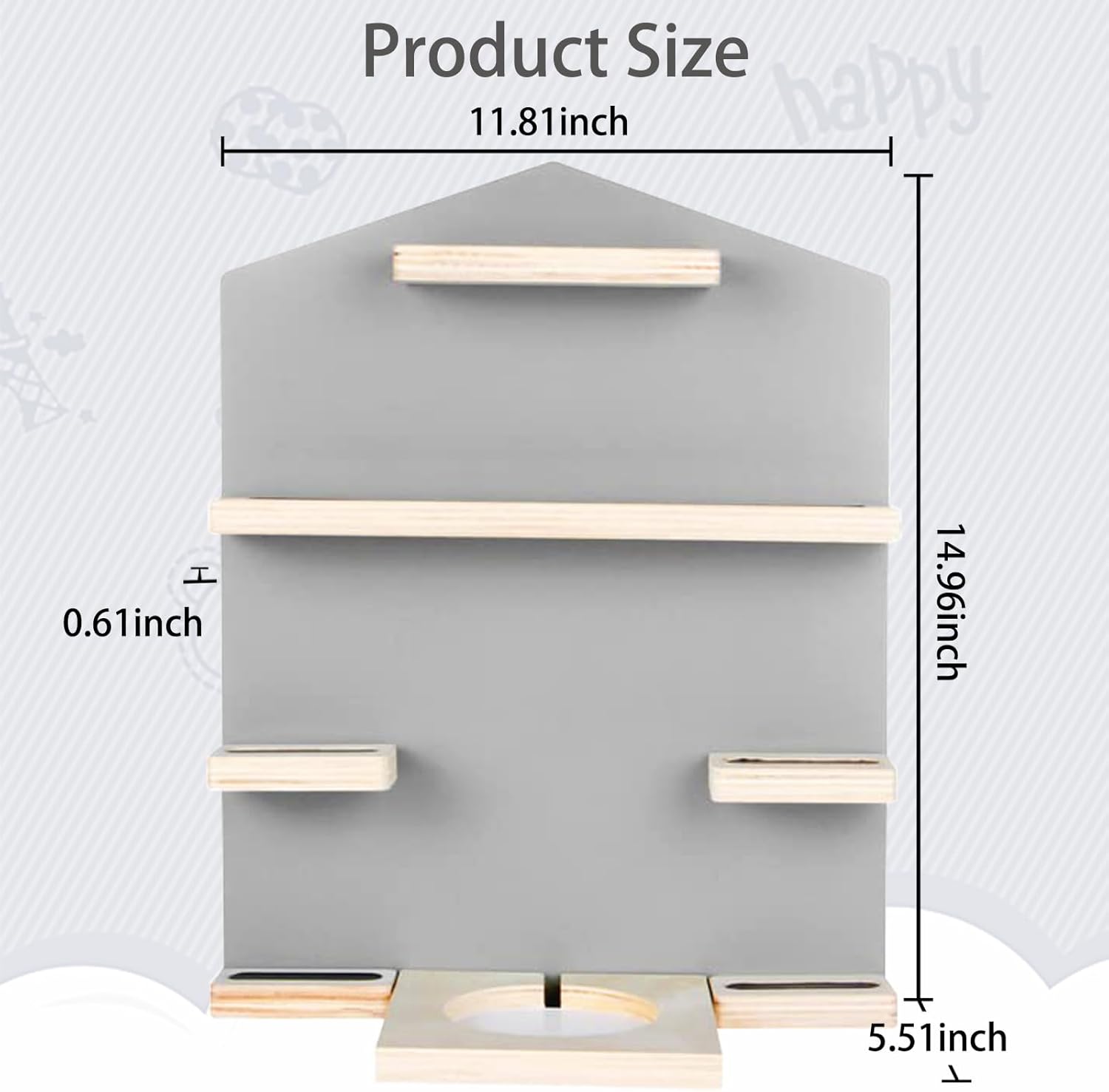 Large House Tonie Shelf for Toniebox Storage,Box Magnetic Wall Shelf for Children to Play and Collect for 15-20 Figures,Toniebox Storage for All Your Tonie Accessories(Gray)