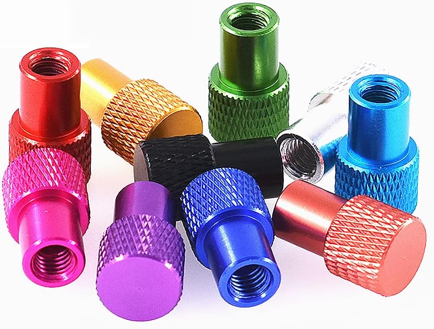 Colourful Blind Hole Nut M3 M4 M5 M6 Aluminium Alloy Knurled Thumb Nuts Hand Grip Knob Step Nuts (Size: M6, Color: Royal blue)
