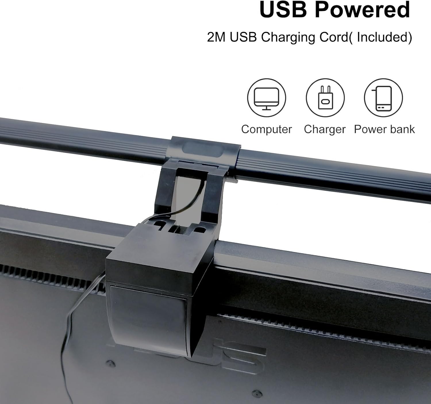 Computer Monitor Lamp, Screen Light Bar Eye Caring, Keyboard Lamp with Clamp/Adjustable Brightness and 3 Color Temperature/No Screen Glare/Space Saving/USB Powered/for Home&Office-40cm - 6