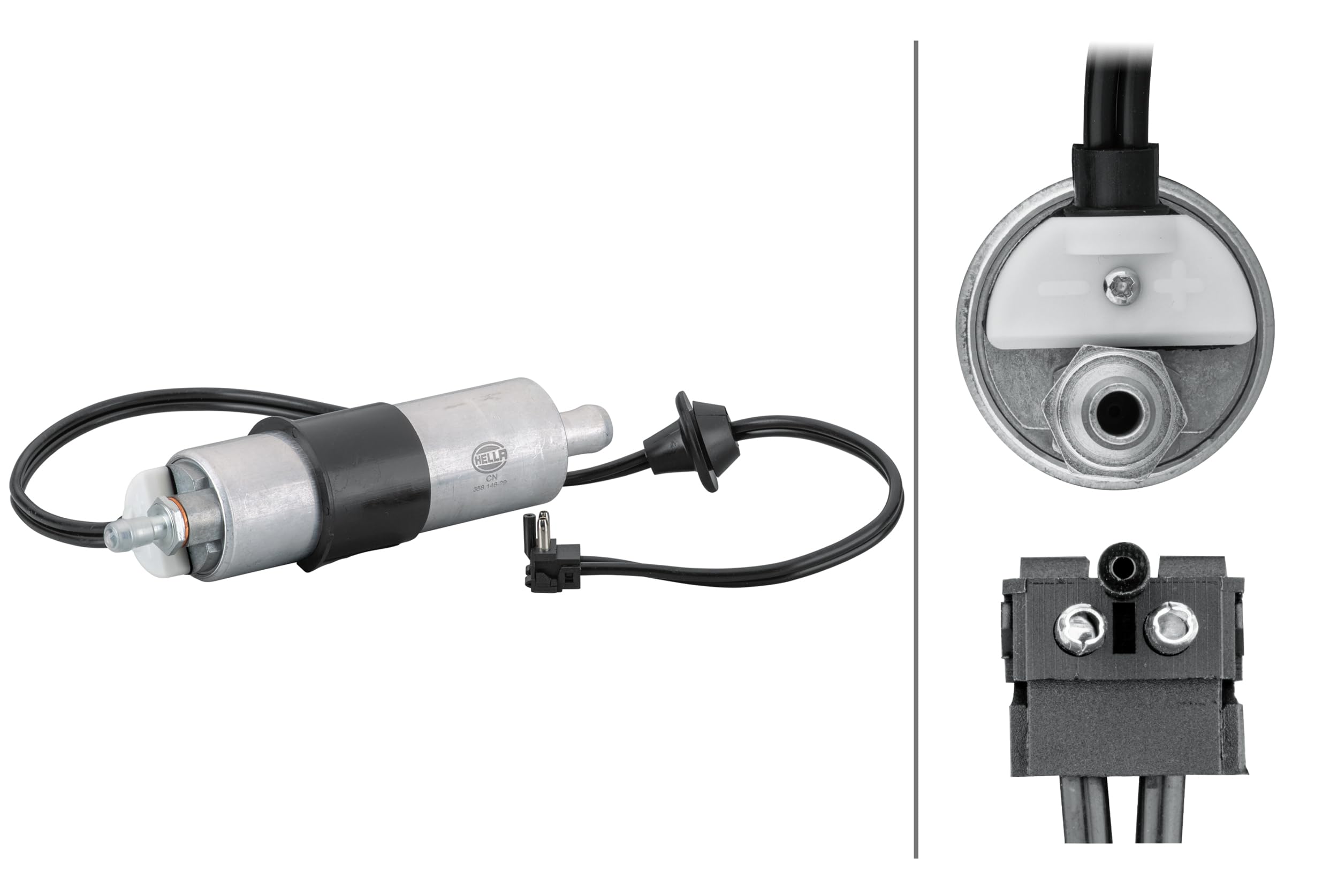 HELLA 8TF 358 146-291 Pompa carburante, elettrico, 2a... poli, con fascio cavi