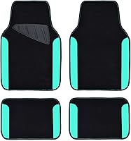 Vista 10 de CAR PASS Alfombrilla impermeable para automóvil, alfombrillas universales para automóvil con almohadilla para el talón del conductor, alfombra