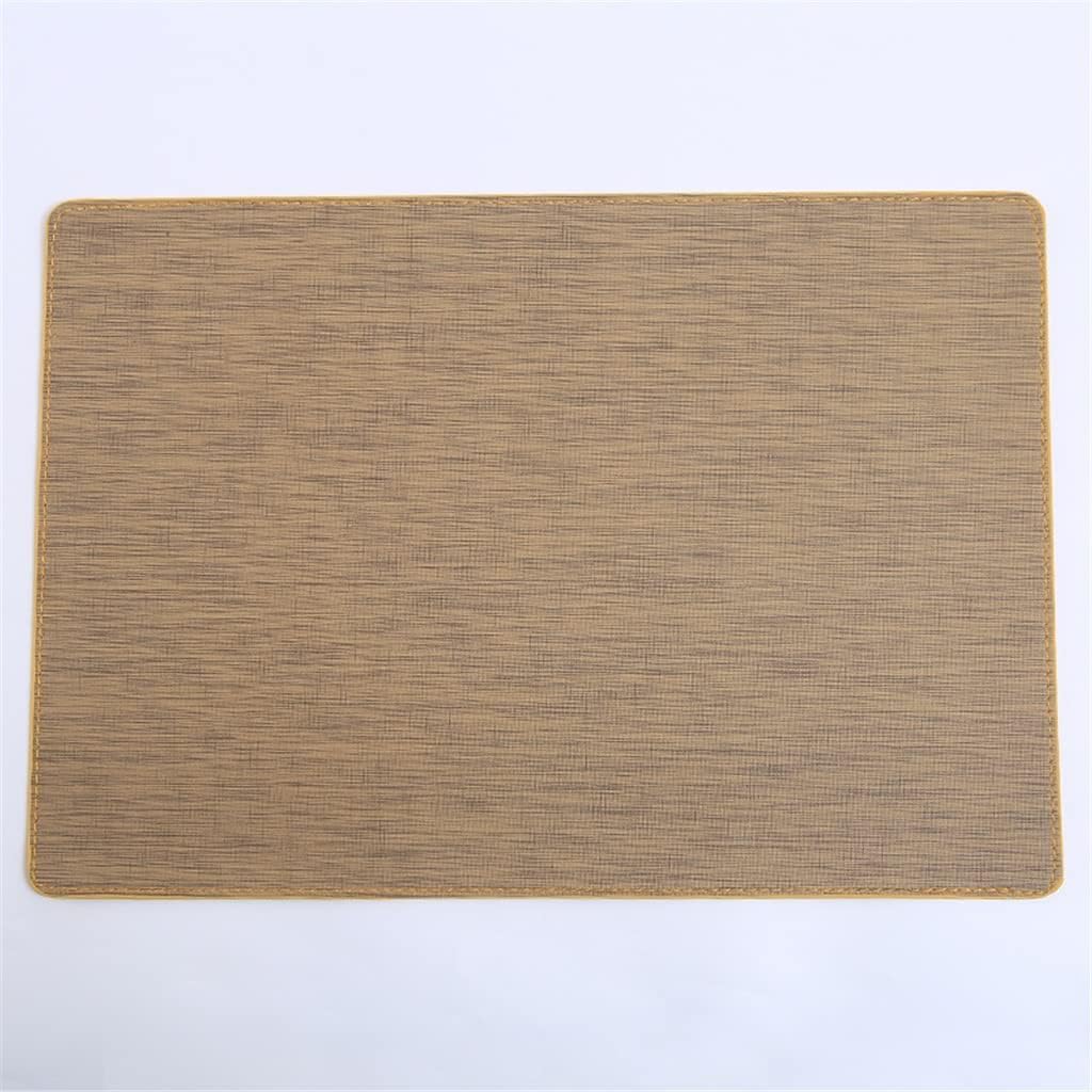 5 Pcs Double Sided Kitchen Placemat Tableware Mat Heat Insulation Leather Available Hot Pad Kitchen Accessories (E) (A)