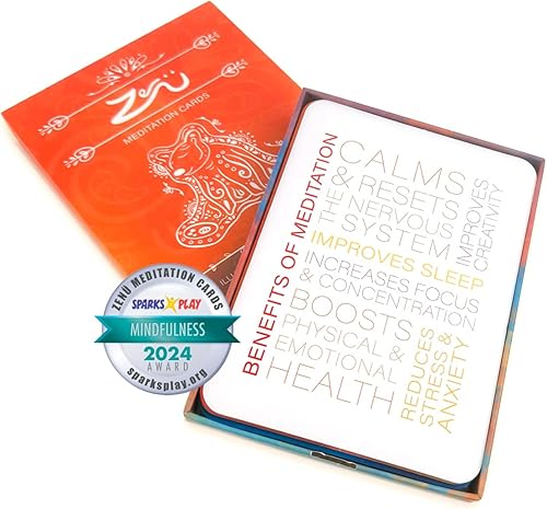 Miniatura 1 de Zenü Juego completo de tarjetas de atención plena para niños, 28 tarjetas de afirmación ilustradas a mano para regulación emocional y paz interior,