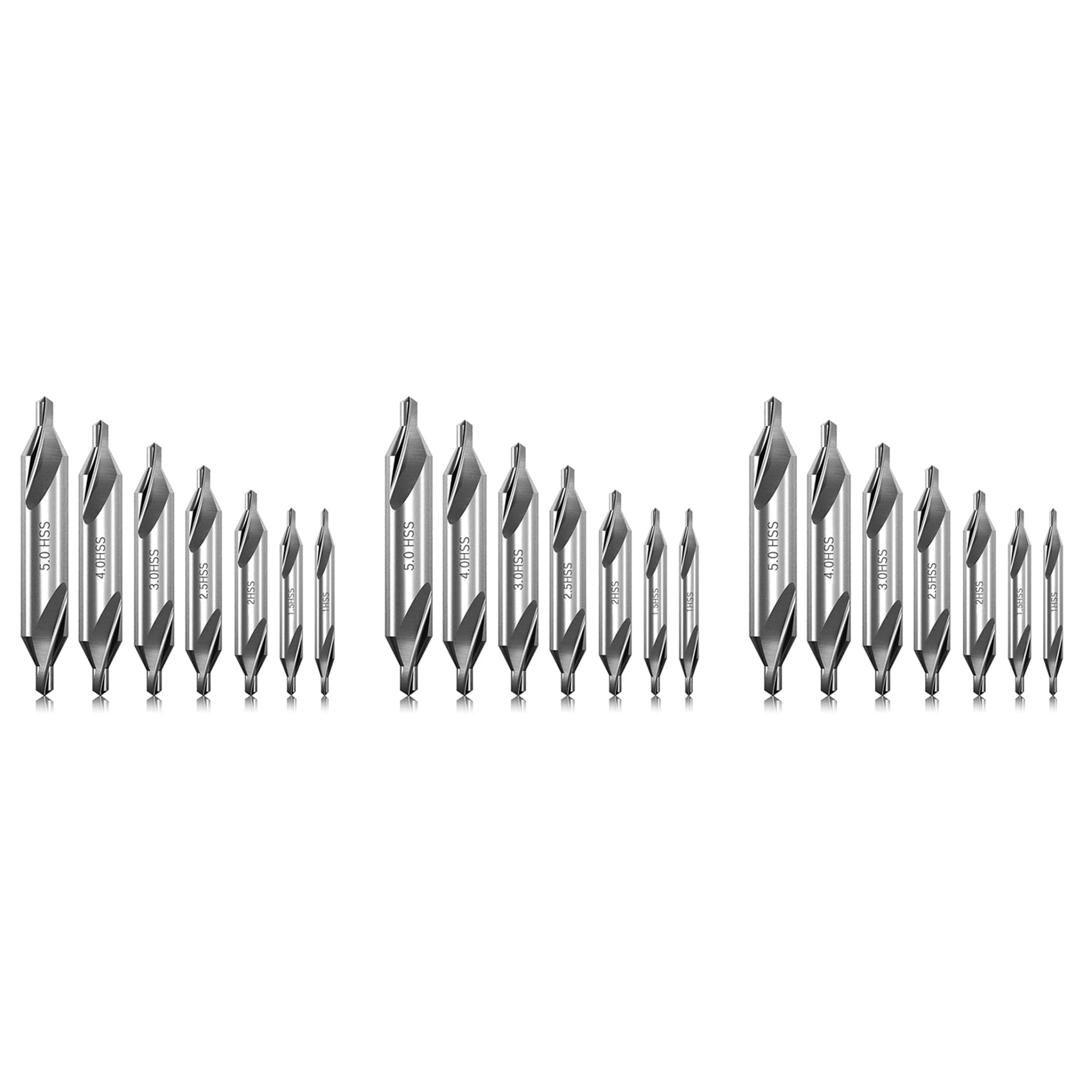 Jnchdghwa 21 Pcs Center Drill Bits Set 60-Degree Angle Center Drill Bits Kit Countersink Tools for Lathe Metalworking