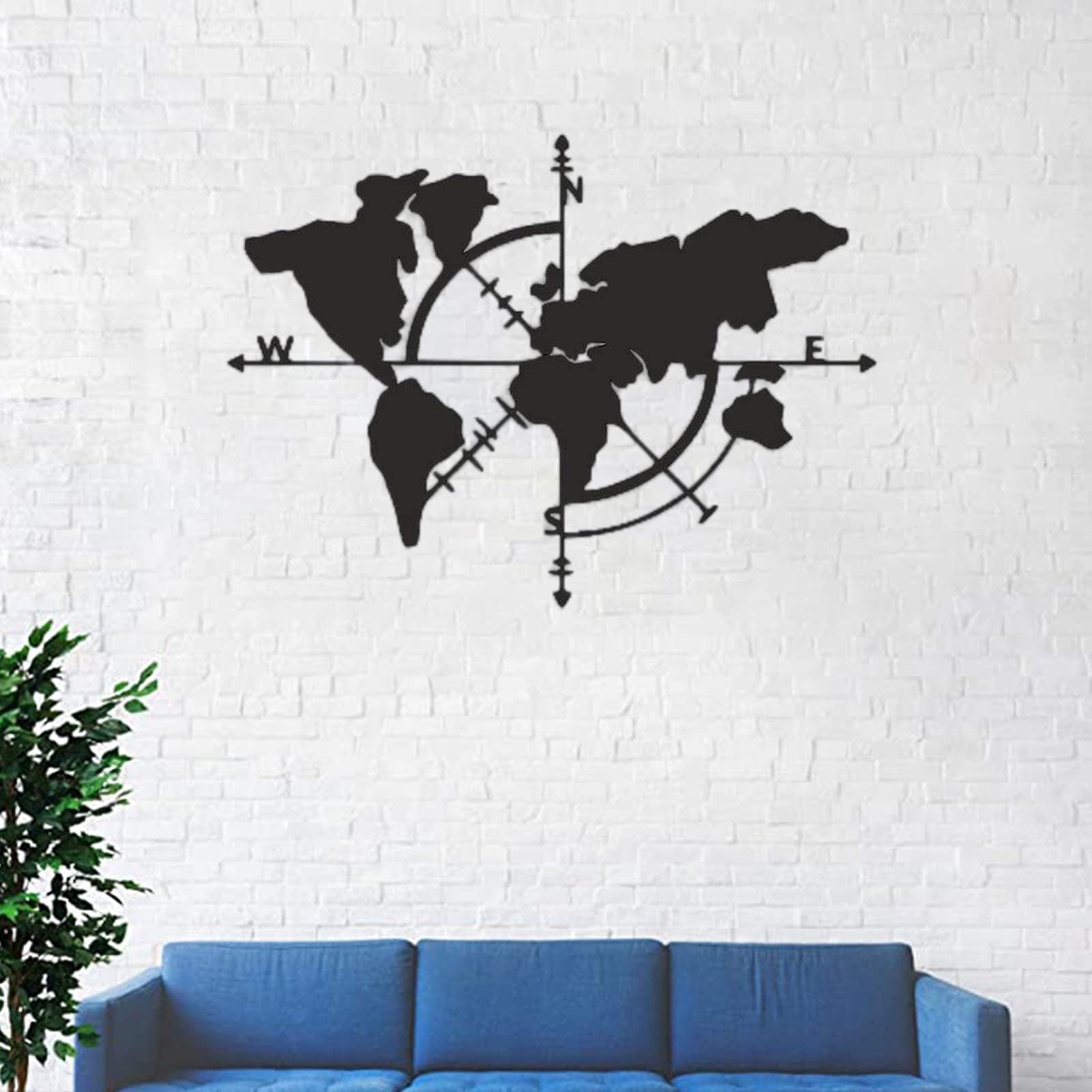 Exquisite Wandskulptur, Kunst-Dekor, Metall, Weltkarte, Wanddekoration, 3D-Karte, Wand-Silhouette, Dekoration, Metall, Wanddekoration, Heimbüro, Dekoration, Schlafzimmer, Wohnzimmer, Dekoration, Skulp