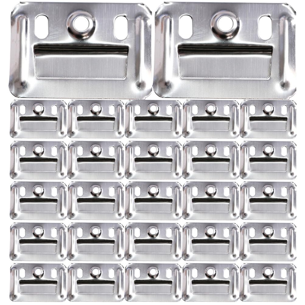 100PCS Wall Buckles Z Clips for Hanging Integrated Wall Panel Buckle Heavy Duty Furniture Buckle Stainless Steel Integrated Wall Panel Clamps