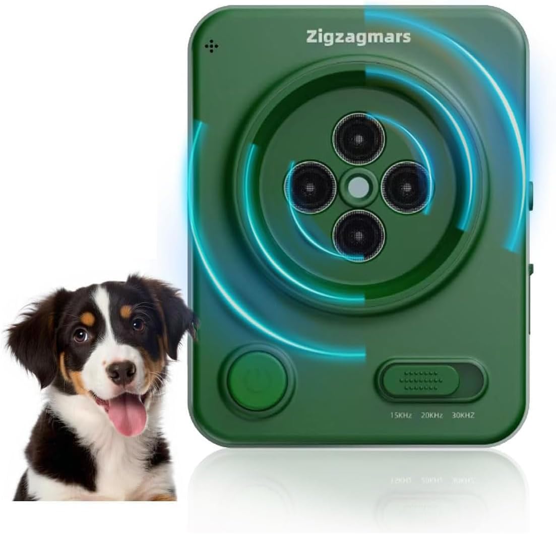 Ultrasonic Anti Barking Device, Effective Safe Humane Dog Bark Control for Small Medium Large Dogs, Rechargeable Waterproof Sonic Deterrent with 3 Sensitivity Levels for Home & Yard