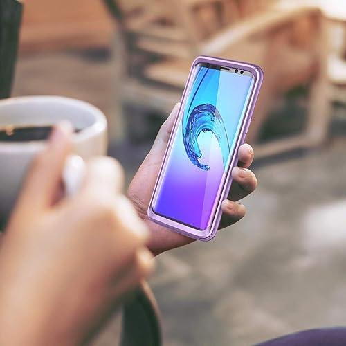Miniatura 7 de SURITCH Funda para Samsung Galaxy S9, protector de pantalla integrado Protección híbrida de cuerpo completo de doble capa a prueba de golpes