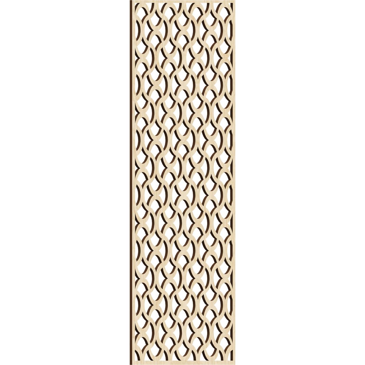 Resort Decorative Pierced Fretwork Wood Wall Panels, 15 3/8"W x 39 3/8"H x 1/4"T, Birch