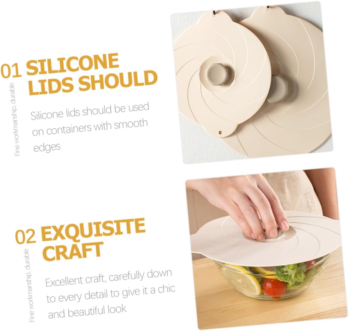 1Set Silicone Lid for Microwave Food Splatter Guard Covers for Pots Pans Includes to Easy to Use Suction Design for Microwaving