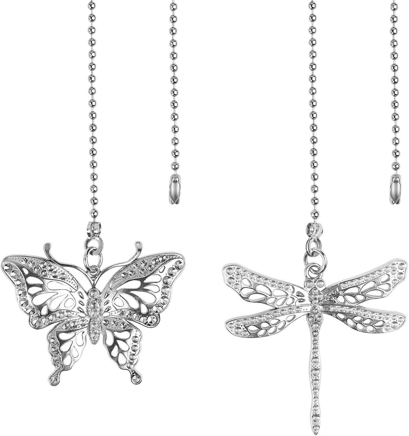 Ceiling Fan Pull Chain Extender, 2Pcs Dragonfly and Butterfly Ceiling