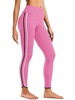 Aoysky Womens Buttery Soft Workout Leggings 25 Side Stripes High Waisted Full Length Yoga Leggings