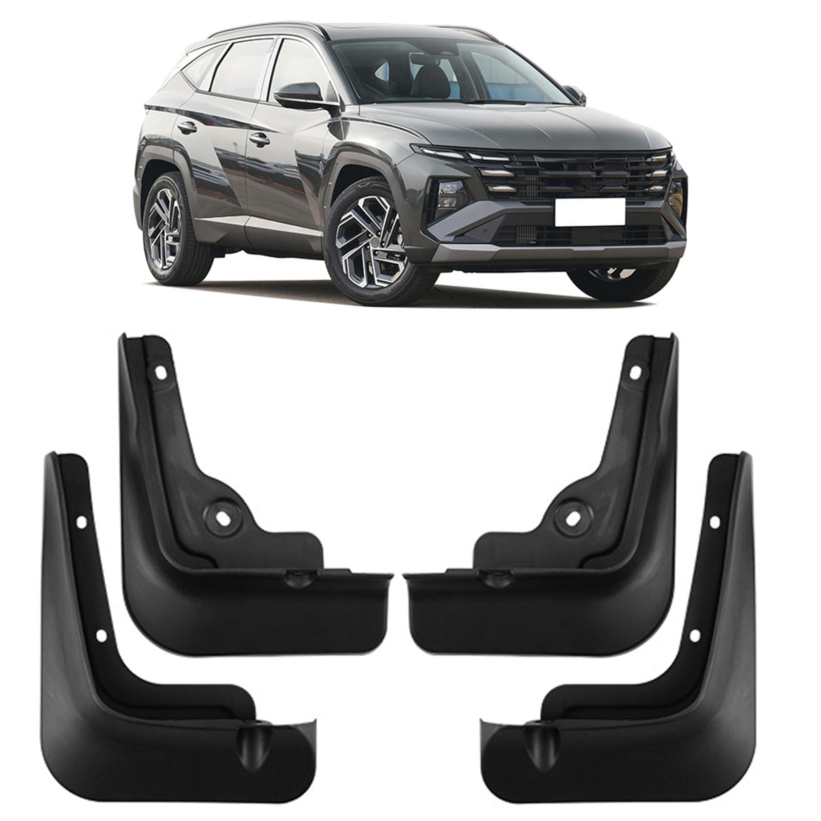 Nysldsco Normal 4Pcs Premium Mud Flaps For Hyundai Tucson L 2025 Front And Rear Splash Guards Durable Mudguards Protection Against Road Debris