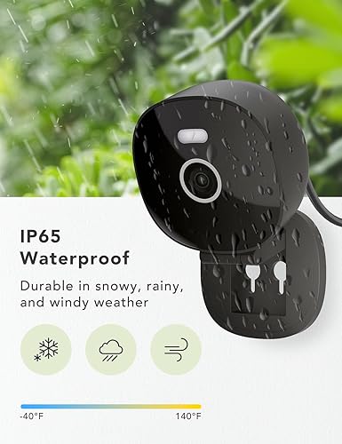 Miniatura 2 de Cámara de seguridad 2K, exteriorinterior para el hogar, mascota, bebé, niñera, visión nocturna a color IP65, luz blanca y sirena, grabación,