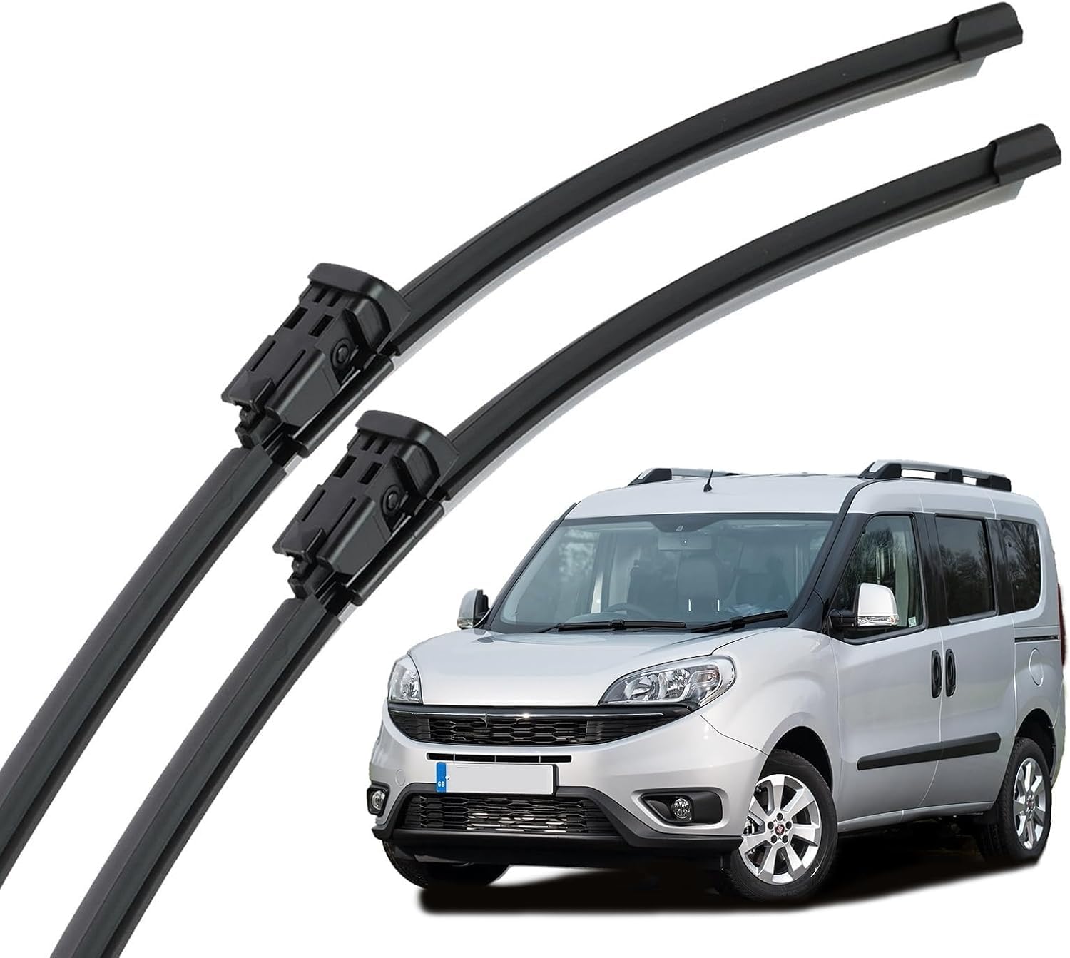 ANYANH Car Windscreen Wipers for Fiat Doblò Doblo 2 Cargo 263 2010-2021,24+16, All-Weather Performance Front Rear Wiper Blades Set Wipers Replacement Kit