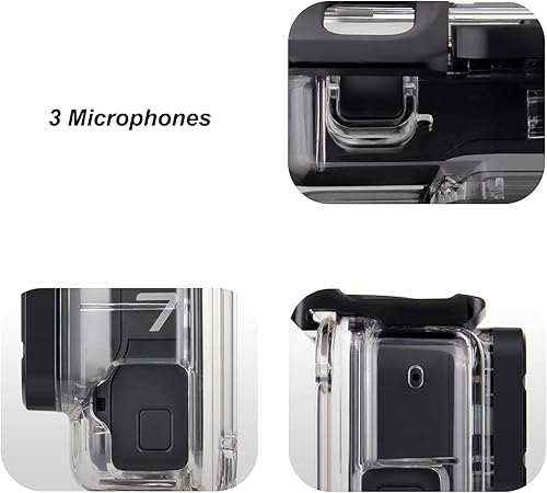 Miniatura 3 de Funda protectora para GoPro 7 6 5 Carcasa de esqueleto con puerta trasera accesible y orificio de carga, accesorios para GoPro Hero 7 6 5 Black Hero