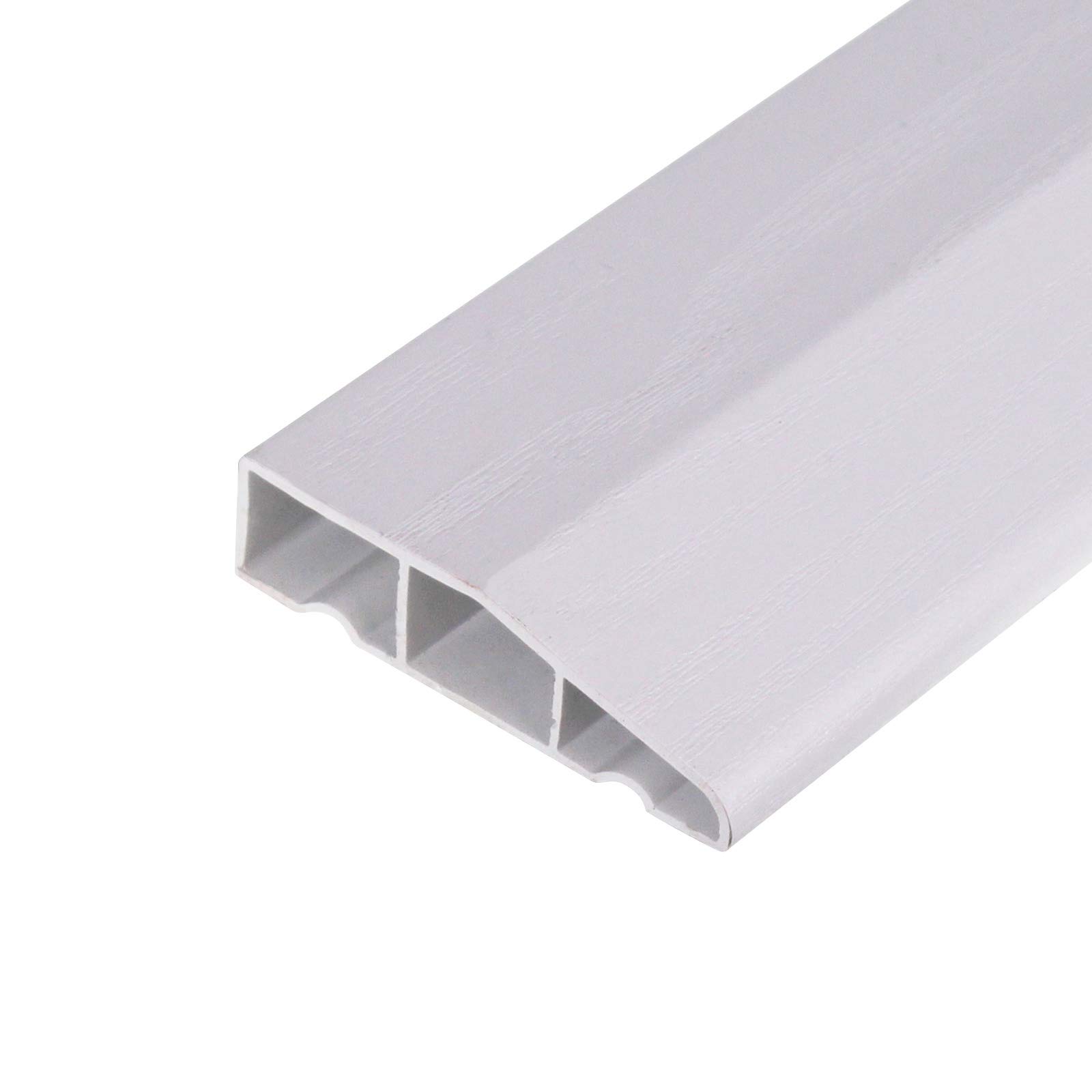 Roomline White (Satin) White, 5.5M (18 Ft) Upvc Plastic Architrave Modern Chamfered Design From