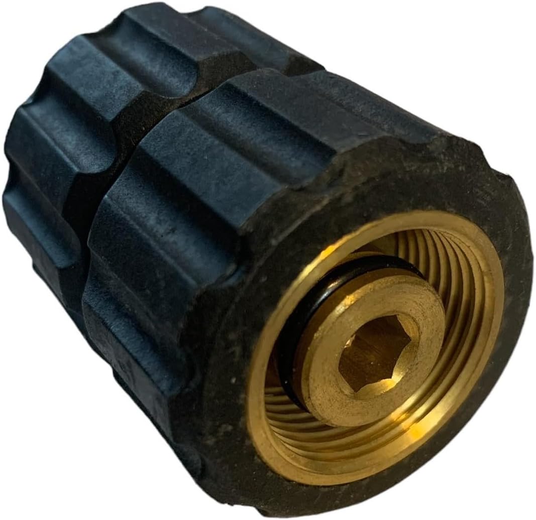 Pressure Washer Twist Type Connector Coupler 22mm Female, Both Ends, Compatible with General D10041 Mi-T-M Mitm 331212, Inner Stem is 14mm