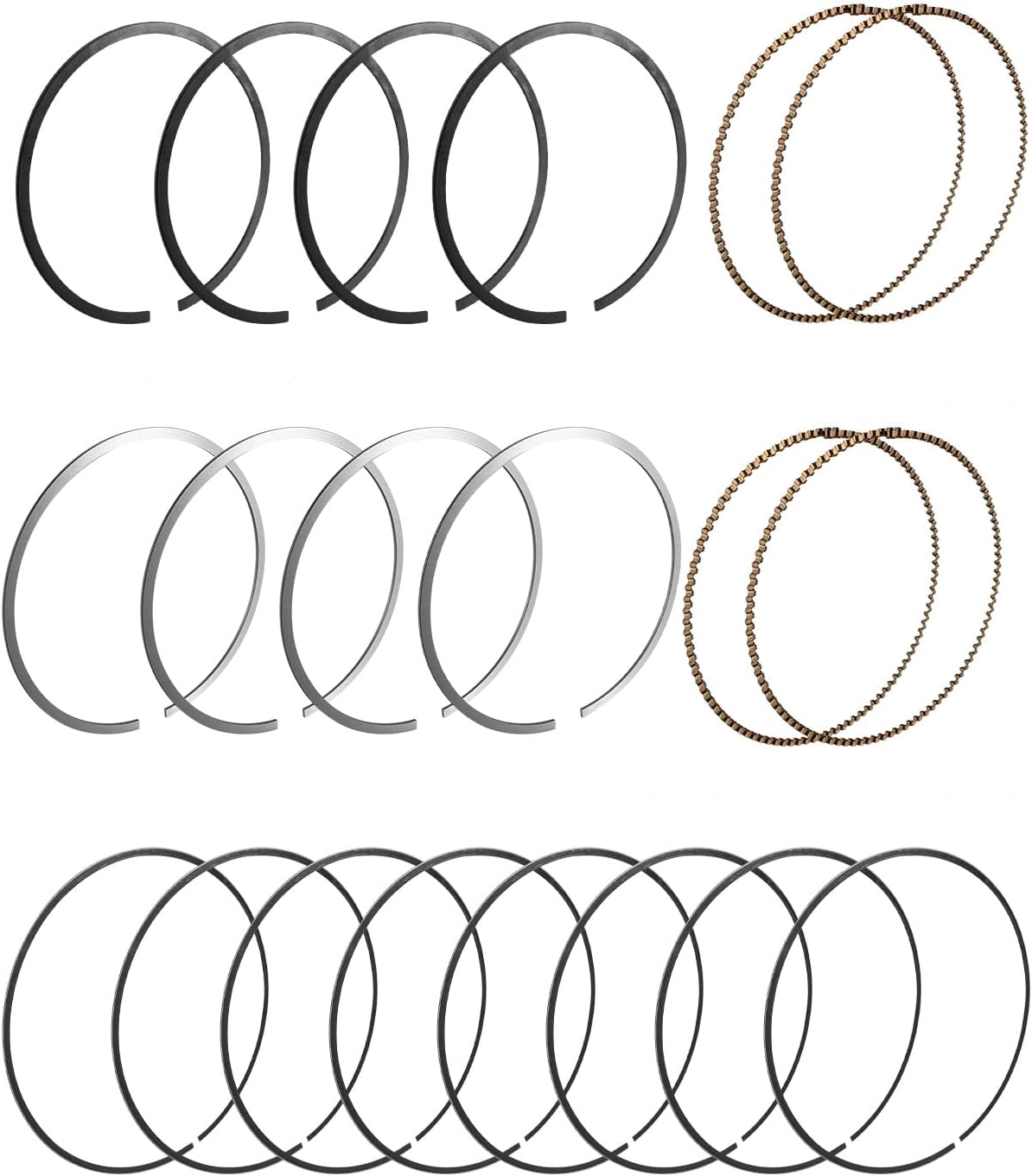 20 Pcs Standard Engine Piston Ring Fit for Kia Optima Sorento Sportage Hyundai Tucson Sonata Santa Fe Sport 2013-2018 Replace 23040-2G510 23040 2G510