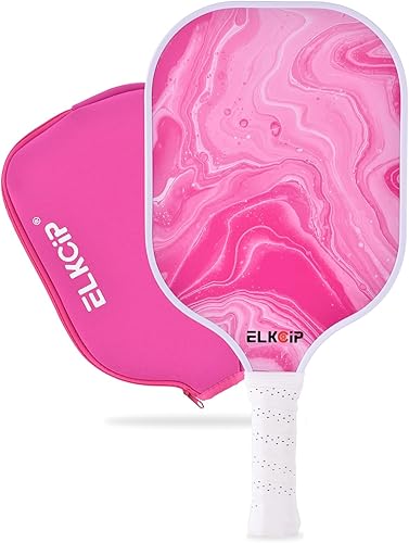 Paleta de pickleball compuesta con cubierta para mujer, fibra de carbono de grafito, polipropileno, núcleo de panal de abeja, raqueta de pickleball,