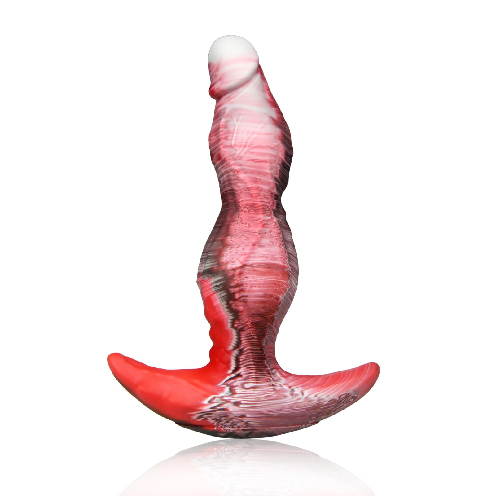 6.3" Silicone Butt Plug Anal Dildo - FST Realistic Knot Dildo Anal Beads with Anchor Tail, Wearable Butt Plug for Prostate Massage and G-Spot Stimulation, Adult Sex Toys for Men Women (S): S:6.3" Ø:1.6"
