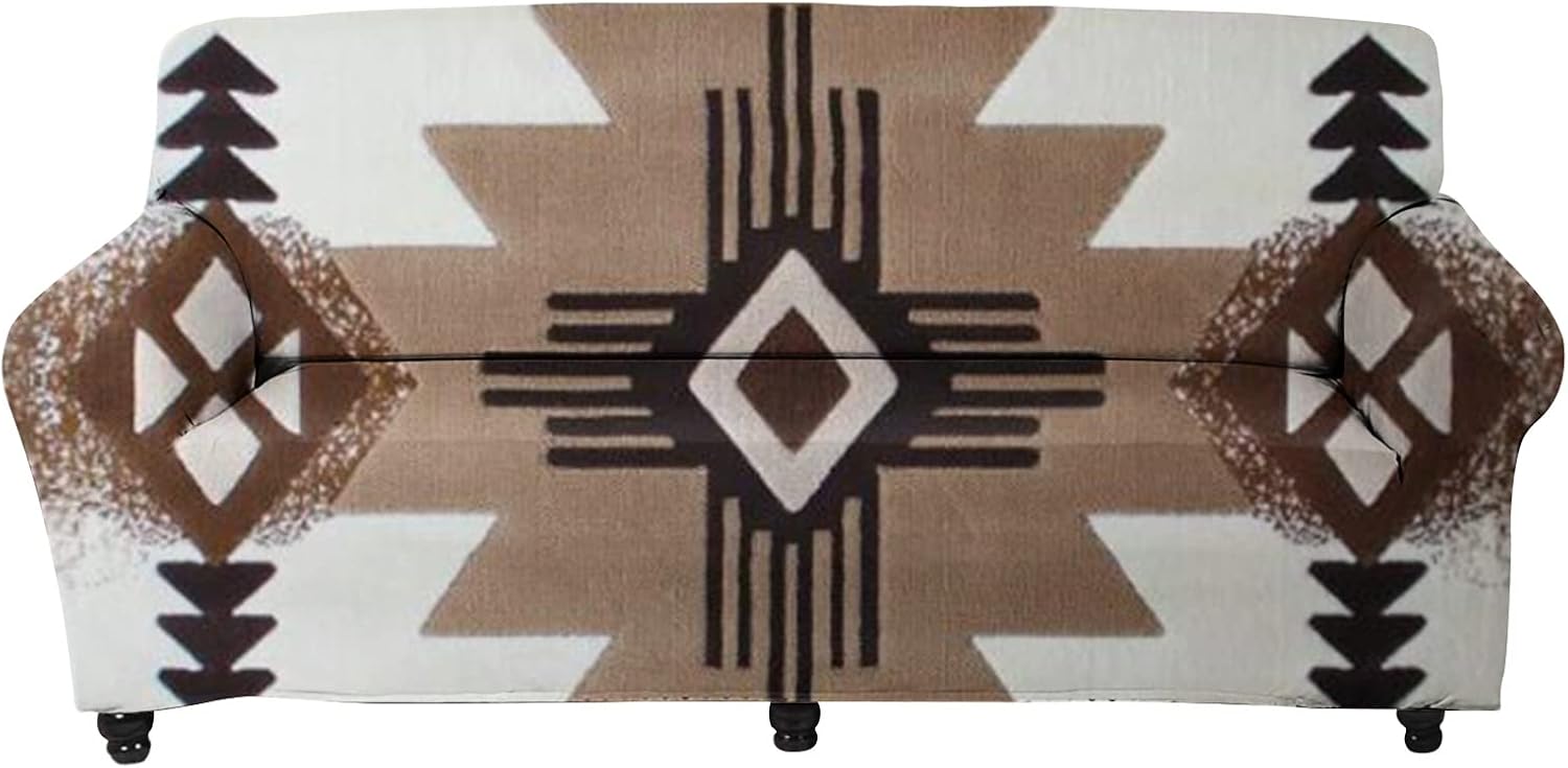 Horeset Southwest Style Print Stretch Sofa Covers Couch