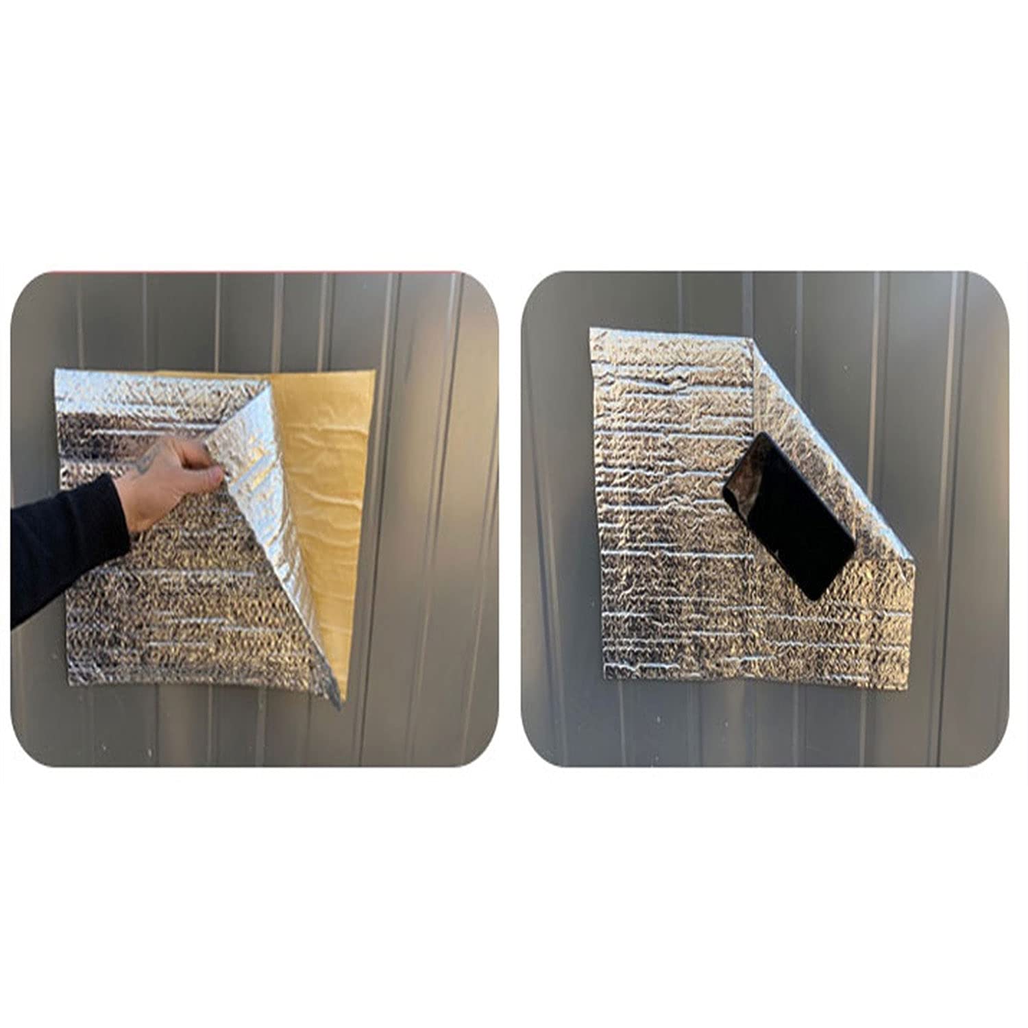 Lnsulation Heizkörper, Isolierung, Aluminium, Doppel-Al-Heizkörper-Reflektorfolie, Blasenfolie, Isolierung, doppelte Aluminiumschicht, Luftpolsterfolie, Isolierrolle (1 x 10 m)