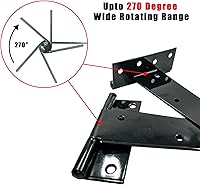 Vista 2 de HLMOptimo Heavy Duty T Hinge Tee T Strap Shed Gate Barn Fence Door Hinge Wrought Rustproof Black (6 pcs, 4 inch)