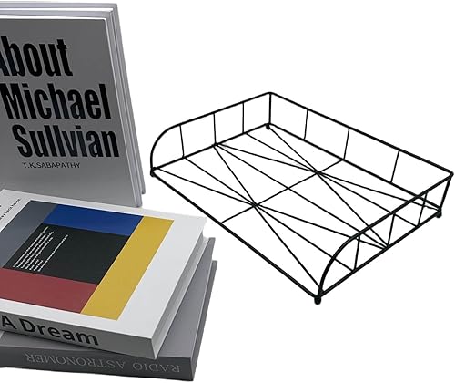 Miniatura 2 de Paquete de 2 bandejas de cartas, organizador de archivos de escritorio, apilable, multifuncional, organizador de bandejas de papel para suministros